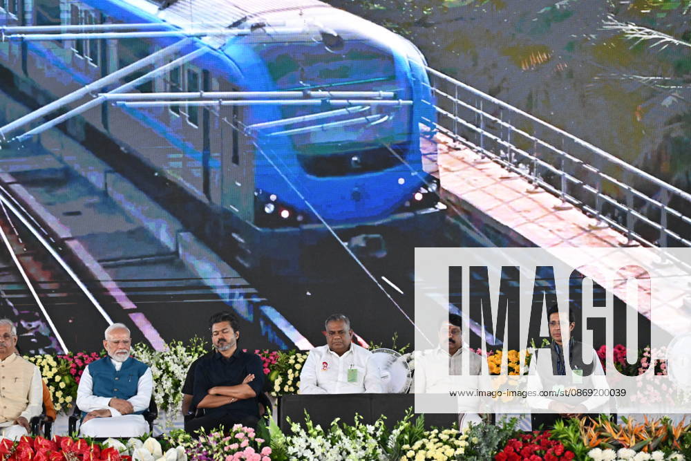 Indian Politics CHENNAI METRO PHASE-II INAUGURATION & JOINT RIDE CHENNAI, TAMIL NADU: Prime Minister Narendra Modi alongside Tamil Nadu Chief Minister C. Joseph Vijay waves to the gathering during the flagging-off ceremony of the Phase II network of the Chennai Metro Rail Project at the Porur Bypass Metro Rail Station on Sunday, October 11, 2026. PM Modi and CM Vijay subsequently undertook a joint metro ride from Porur Bypass Station to Poonamallee Bypass Station and back, marking the official opening of the â‚¹4,900-crore, 14.6-km Poonamallee Vadapalani elevated stretch. The high-profile event marked the first joint public appearance of the two leaders following Vijay s recent victory in the Tamil Nadu Assembly elections. Chennai INDIA