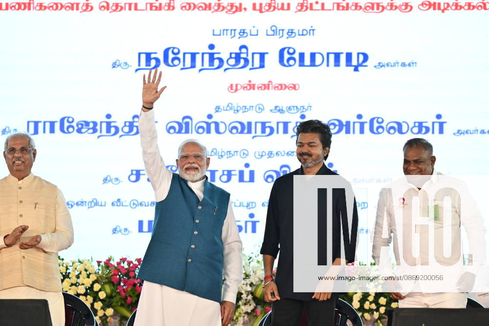 Indian Politics CHENNAI METRO PHASE-II INAUGURATION & JOINT RIDE CHENNAI, TAMIL NADU: Prime Minister Narendra Modi alongside Tamil Nadu Chief Minister C. Joseph Vijay waves to the gathering during the flagging-off ceremony of the Phase II network of the Chennai Metro Rail Project at the Porur Bypass Metro Rail Station on Sunday, October 11, 2026. PM Modi and CM Vijay subsequently undertook a joint metro ride from Porur Bypass Station to Poonamallee Bypass Station and back, marking the official opening of the â‚¹4,900-crore, 14.6-km Poonamallee Vadapalani elevated stretch. The high-profile event marked the first joint public appearance of the two leaders following Vijay s recent victory in the Tamil Nadu Assembly elections. Chennai INDIA