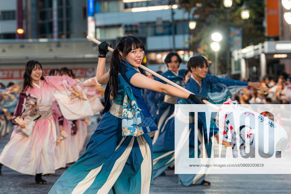General view, October 11, 2026 - Dancers perform during the main festival of the 27th Tokyo Yosakoi Festival in Ikebukuro, Tokyo, Japan, on October 11, 2026. Held as part of Fukuro Matsuri, the annual dance festival brings together approximately 100 teams and 5,000 performers from across Japan, filling the streets with colorful costumes, synchronized choreography, and energetic yosakoi performances. aflo_355096948
