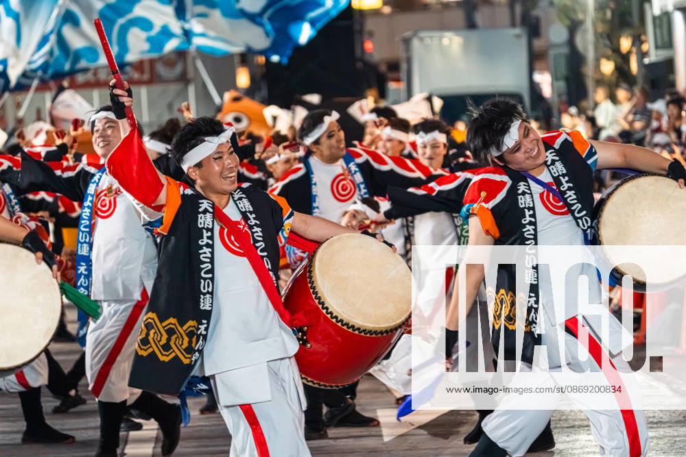 General view, October 11, 2026 - Dancers perform during the main festival of the 27th Tokyo Yosakoi Festival in Ikebukuro, Tokyo, Japan, on October 11, 2026. Held as part of Fukuro Matsuri, the annual dance festival brings together approximately 100 teams and 5,000 performers from across Japan, filling the streets with colorful costumes, synchronized choreography, and energetic yosakoi performances. aflo_355096958