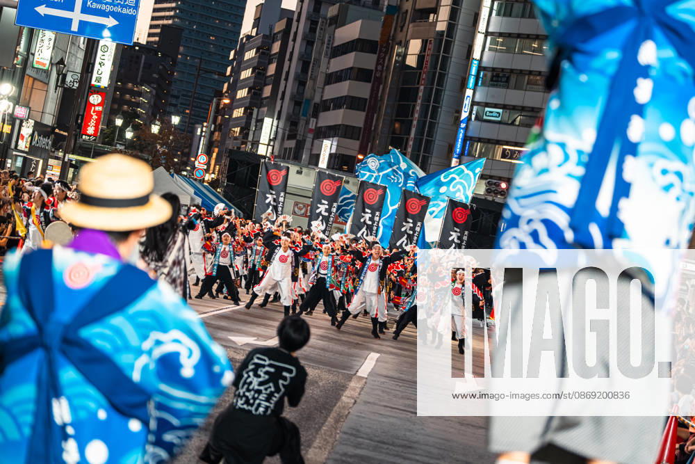 General view, October 11, 2026 - Dancers perform during the main festival of the 27th Tokyo Yosakoi Festival in Ikebukuro, Tokyo, Japan, on October 11, 2026. Held as part of Fukuro Matsuri, the annual dance festival brings together approximately 100 teams and 5,000 performers from across Japan, filling the streets with colorful costumes, synchronized choreography, and energetic yosakoi performances. aflo_355096962