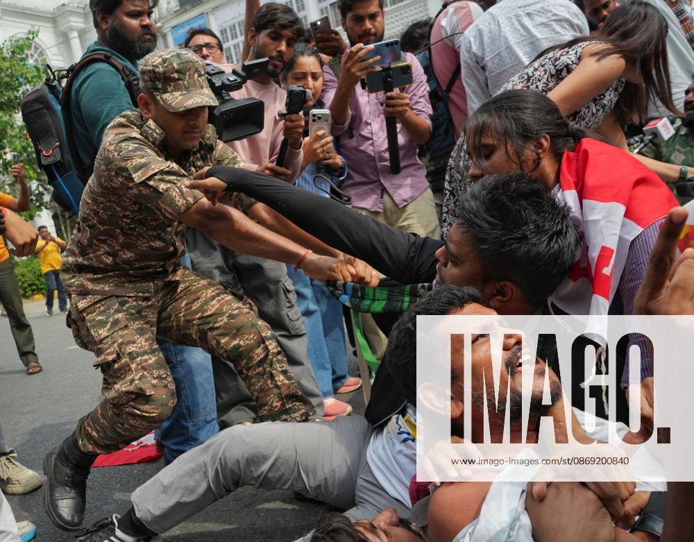 Members of the Cockroach Janta Party (CJP) and activists from the All India Students Federation (AISF) gather at Jantar Mantar in New Delhi, demanding the resignation of Chief Election Commissioner Gyanesh Kumar over alleged irregularities in electoral rolls. The demonstration took place amid restrictions on movement in the area. On October 11, the Supreme Court directed authorities to ensure the normal functioning of metro and railway services, facilitate public movement in accordance with traffic regulations, and review barricades, removing those deemed unnecessary for maintaining public order. New Delhi India - ZUMAq101 20261011_zna_q101_080