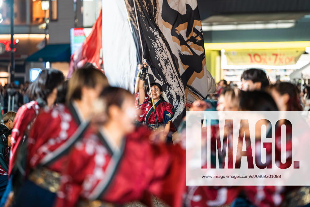 General view, October 11, 2026 - Dancers perform during the main festival of the 27th Tokyo Yosakoi Festival in Ikebukuro, Tokyo, Japan, on October 11, 2026. Held as part of Fukuro Matsuri, the annual dance festival brings together approximately 100 teams and 5,000 performers from across Japan, filling the streets with colorful costumes, synchronized choreography, and energetic yosakoi performances. aflo_355107102