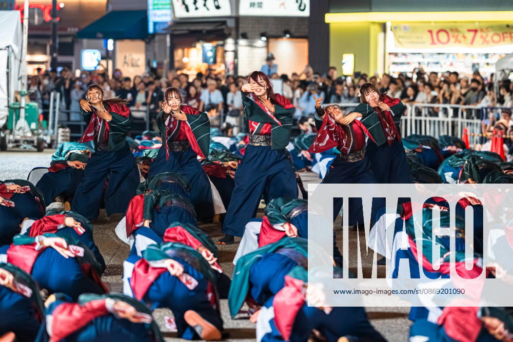 General view, October 11, 2026 - Dancers perform during the main festival of the 27th Tokyo Yosakoi Festival in Ikebukuro, Tokyo, Japan, on October 11, 2026. Held as part of Fukuro Matsuri, the annual dance festival brings together approximately 100 teams and 5,000 performers from across Japan, filling the streets with colorful costumes, synchronized choreography, and energetic yosakoi performances. aflo_355107119