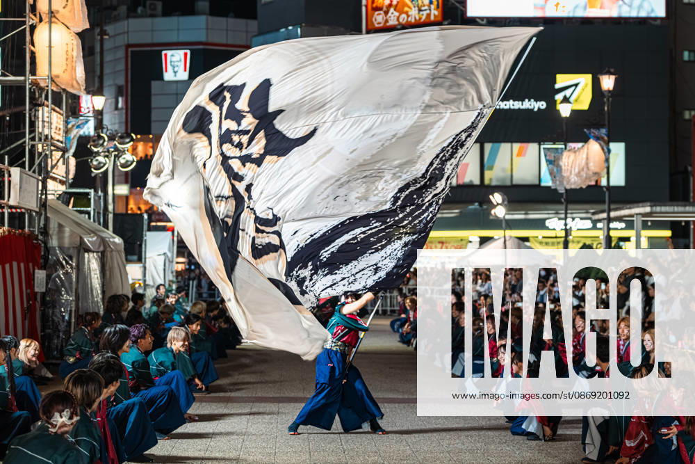 General view, October 11, 2026 - Dancers perform during the main festival of the 27th Tokyo Yosakoi Festival in Ikebukuro, Tokyo, Japan, on October 11, 2026. Held as part of Fukuro Matsuri, the annual dance festival brings together approximately 100 teams and 5,000 performers from across Japan, filling the streets with colorful costumes, synchronized choreography, and energetic yosakoi performances. aflo_355107164
