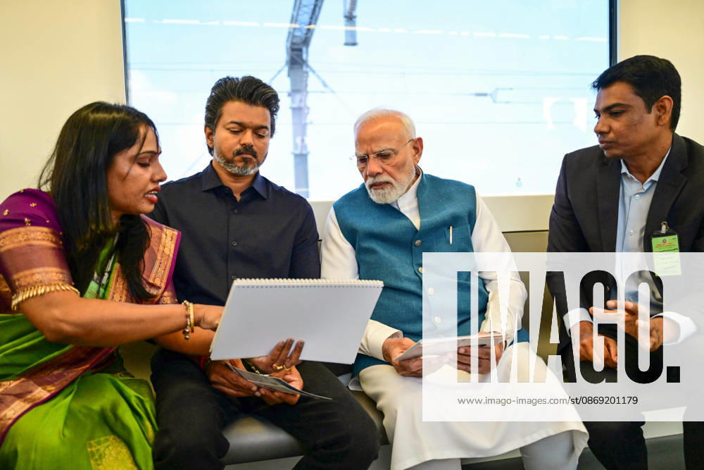 PM Modi inaugurates Poonamallee-Vadapalani stretch of Chennai Metro Phase-2 Chennai, Oct 11 (ANI): Prime Minister Narendra Modi and Tamil Nadu Chief Minister C. Joseph Vijay travel in a metro during the inauguration of the Poonamallee-Vadapalani stretch of Chennai Metro Phase-2, in Chennai on Sunday. ( DPR PMO ANI Photo) Chennai Tamil Nadu India