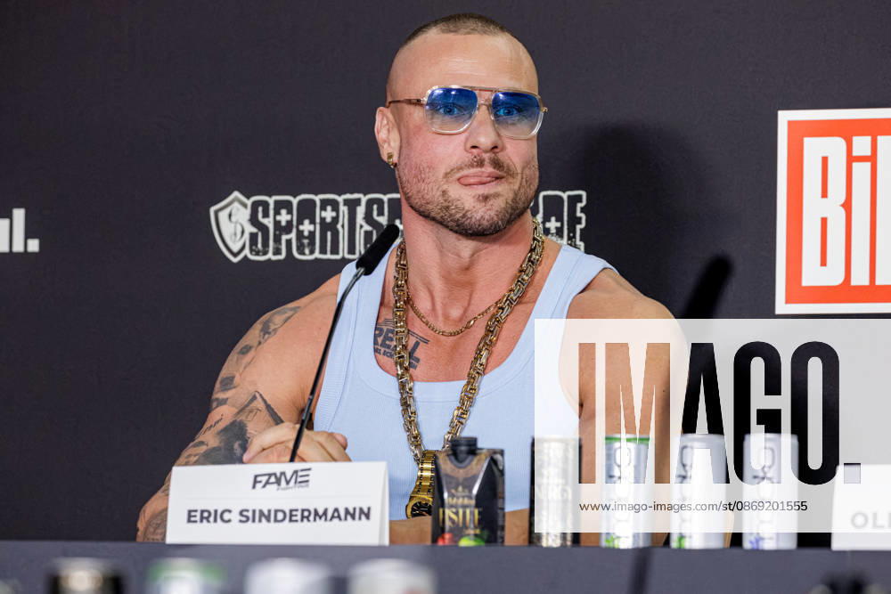 Eric Sindermann at the press conference for Fame Fighting 4 Celebrity Boxing at the Atlantic Hotel in Essen, North Rhine-Westphalia, Germany