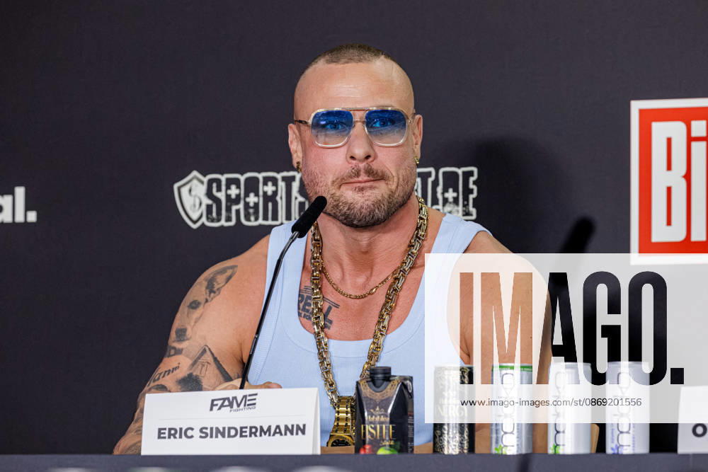 Eric Sindermann at the press conference for Fame Fighting 4 Celebrity Boxing at the Atlantic Hotel in Essen, North Rhine-Westphalia, Germany