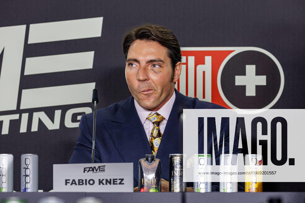Fabio Knez at the press conference for Fame Fighting 4 Celebrity Boxing at the Atlantic Hotel in Essen, North Rhine-Westphalia, Germany