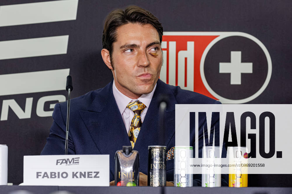 Fabio Knez at the press conference for Fame Fighting 4 Celebrity Boxing at the Atlantic Hotel in Essen, North Rhine-Westphalia, Germany