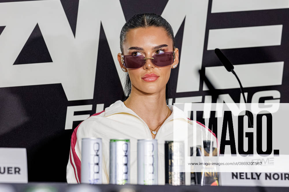 Nelly Noire at the press conference for Fame Fighting 4 Celebrity Boxing at the Atlantic Hotel in Essen, North Rhine-Westphalia, Germany