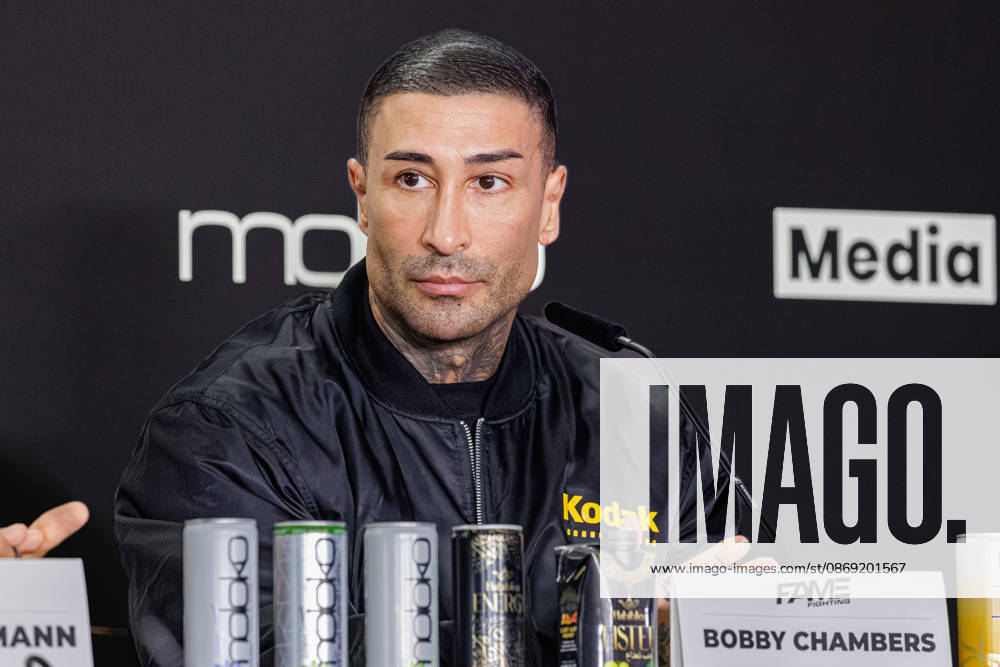 Bobby Chambers at the press conference for Fame Fighting 4 Celebrity Boxing at the Atlantic Hotel in Essen, North Rhine-Westphalia, Germany