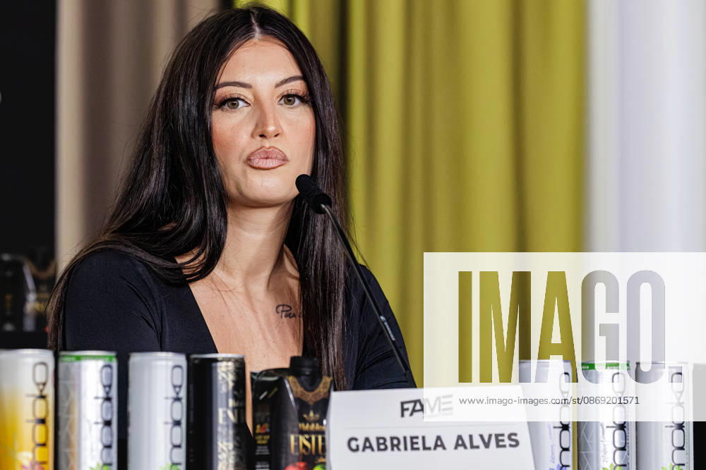 Gabriela Alves at the press conference for Fame Fighting 4 Celebrity Boxing at the Atlantic Hotel in Essen, North Rhine-Westphalia, Germany