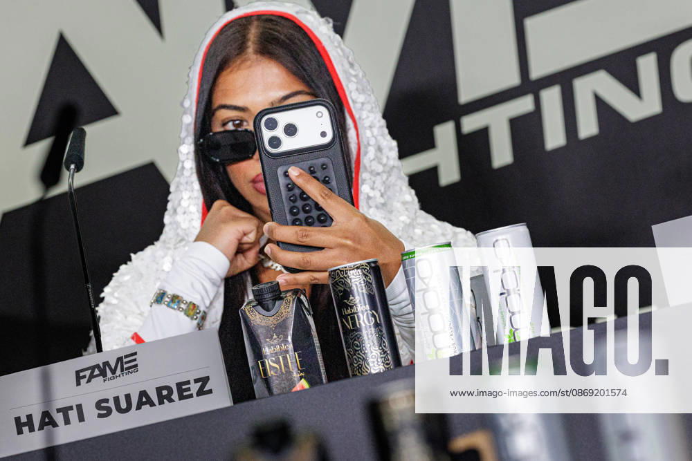 Hati Suarez at the press conference for Fame Fighting 4 Celebrity Boxing at the Atlantic Hotel in Essen, North Rhine-Westphalia, Germany