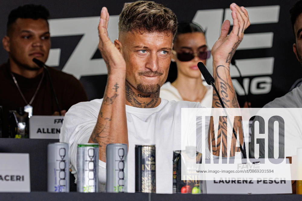 Laurenz Pesch at the press conference for Fame Fighting 4 Celebrity Boxing at the Atlantic Hotel in Essen, North Rhine-Westphalia, Germany