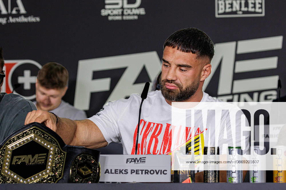 Aleks Petrovic at the press conference for Fame Fighting 4 Celebrity Boxing at the Atlantic Hotel in Essen, North Rhine-Westphalia, Germany