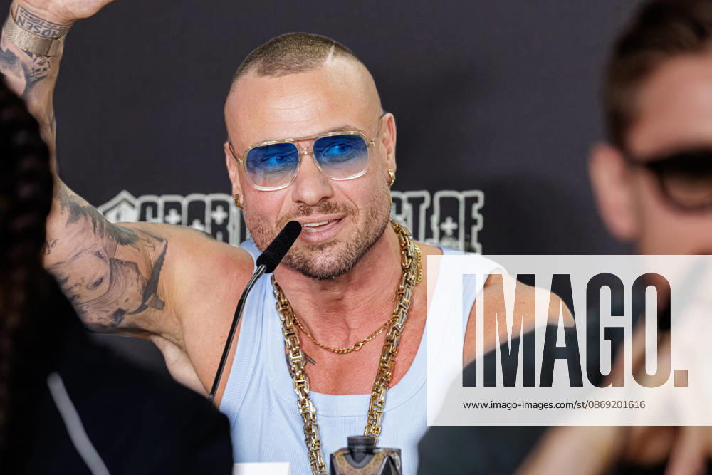 Eric Sindermann at the press conference for Fame Fighting 4 Celebrity Boxing at the Atlantic Hotel in Essen, North Rhine-Westphalia, Germany