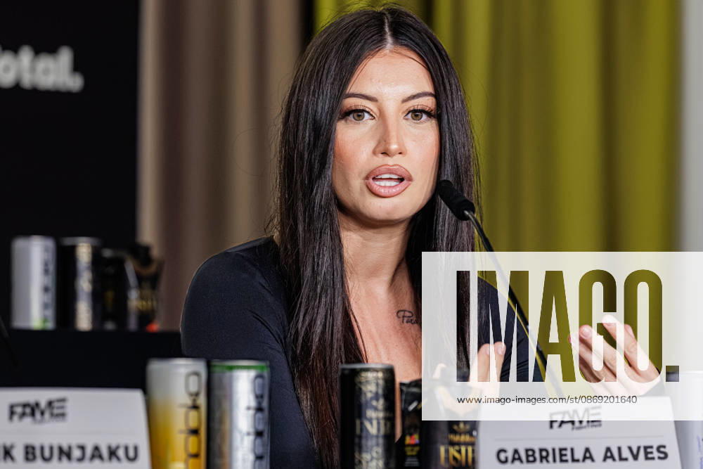 Gabriela Alves at the press conference for Fame Fighting 4 Celebrity Boxing at the Atlantic Hotel in Essen, North Rhine-Westphalia, Germany