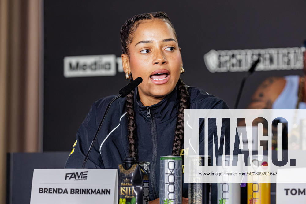 Brenda Brinkmann at the press conference for Fame Fighting 4 Celebrity Boxing at the Atlantic Hotel in Essen, North Rhine-Westphalia, Germany