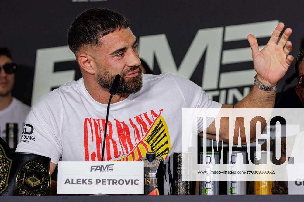 Aleks Petrovic at the press conference for Fame Fighting 4 Celebrity Boxing at the Atlantic Hotel in Essen, North Rhine-Westphalia, Germany