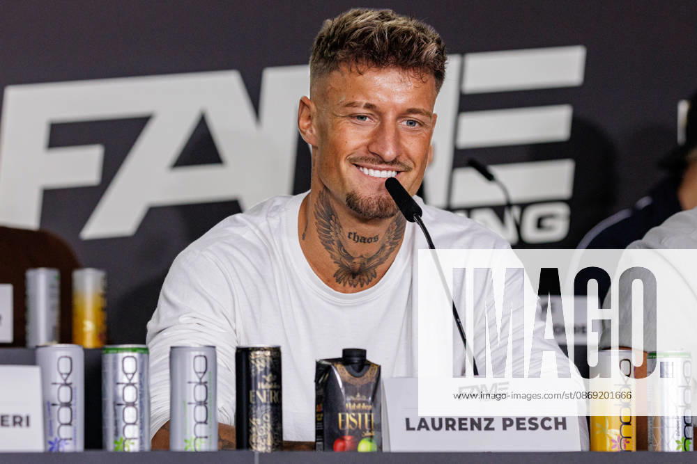 Laurenz Pesch at the press conference for Fame Fighting 4 Celebrity Boxing at the Atlantic Hotel in Essen, North Rhine-Westphalia, Germany