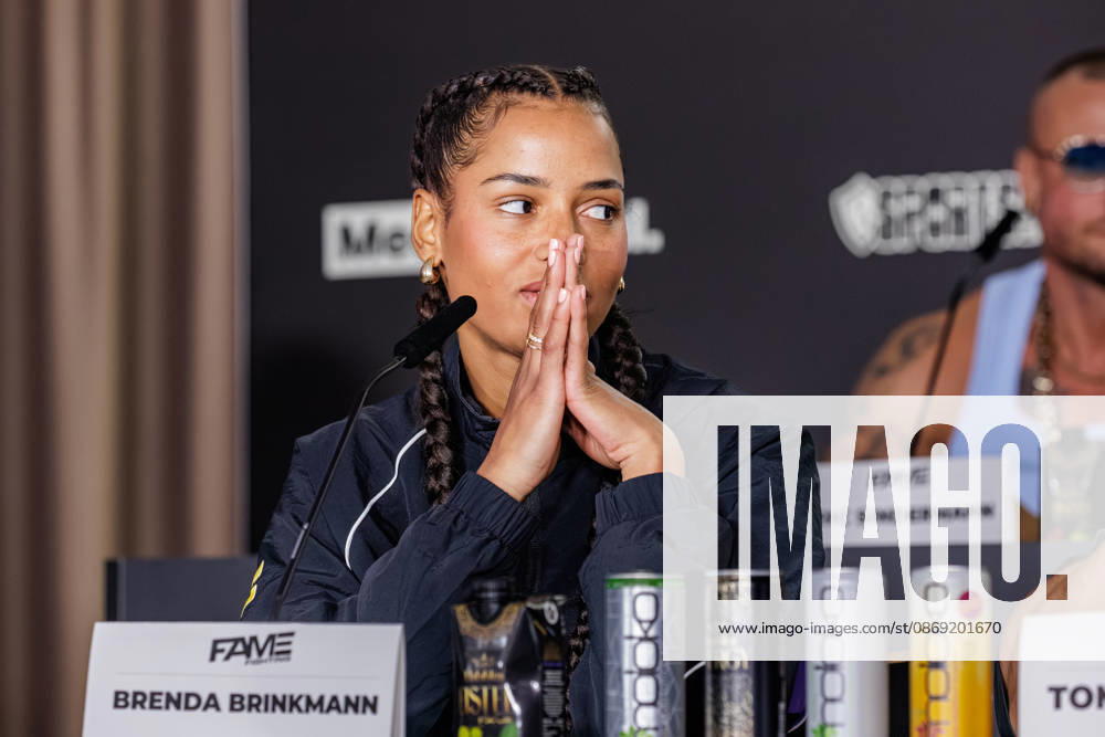 Brenda Brinkmann at the press conference for Fame Fighting 4 Celebrity Boxing at the Atlantic Hotel in Essen, North Rhine-Westphalia, Germany