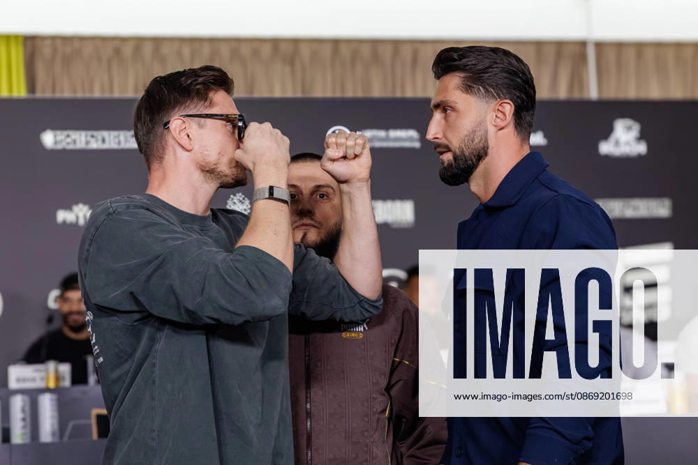 Essen Tommy Pedroni and Lorik Bunjaku at the press conference for Fame Fighting 4 Celebrity Boxing at the Atlantic Hotel in Essen, North Rhine-Westphalia, Germany