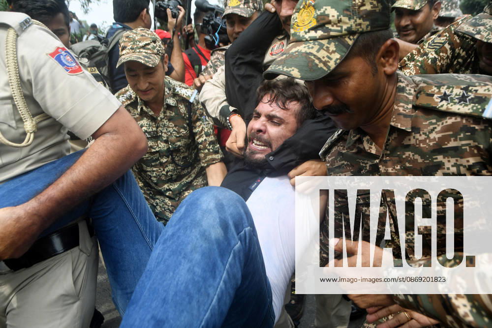 Workers of SFI, AISF and AIYF are being detained by Delhi Police while holding a protest against CEC Gyanesh Kumar at the Inner Circle of Connaught Place New Delhi, Oct 11 (ANI): Workers of SFI, AISF and AIYF are being detained by Delhi Police while holding a protest against CEC Gyanesh Kumar at the Inner Circle of Connaught Place, in New Delhi on Sunday. Delhi New Delhi India