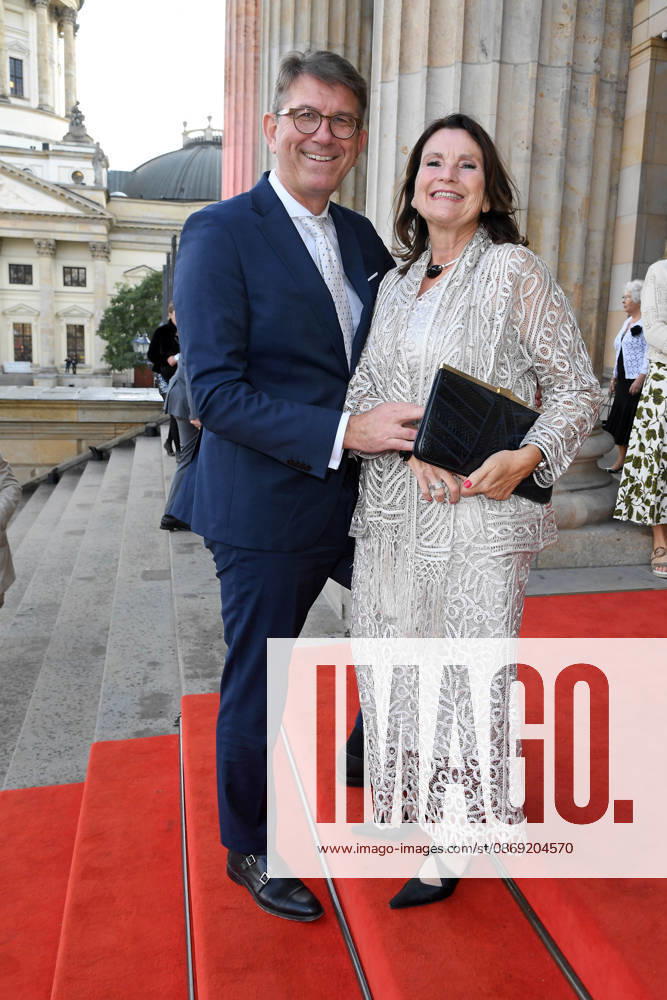 Wolfram Weimer with his wife, Christiane Goetz Weimer, at OPUS KLASSIK 2026 at the Konzerthaus am Gendarmenmarkt in Berlin on October 11, 2026