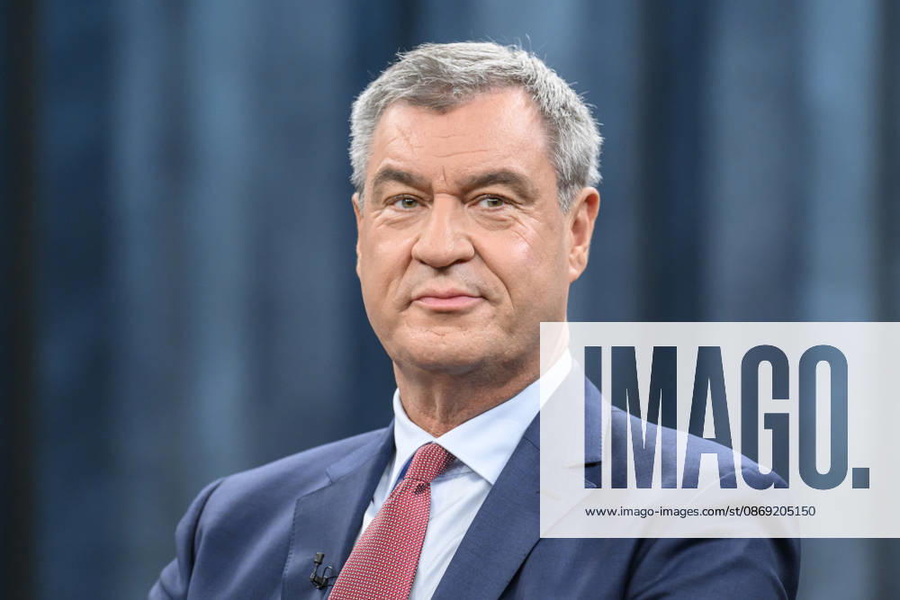 Pictured, from left: Markus Söder, Minister-President of Bavaria, CSU, GER; Berlin, studio; guest on Caren Miosga’s political talk show, TV program, Das Erste, from Studio 20 in Berlin-Adlershof, Topic: How will the government get out of the crisis, Mr. Söder, October 11, 2026,