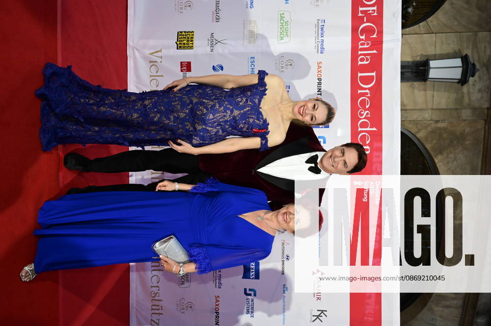 Ruth Moschner, Benjamin Bieneck, and Viola Klein at the 18th Hope Gala 2026 at the Schauspielhaus Dresden