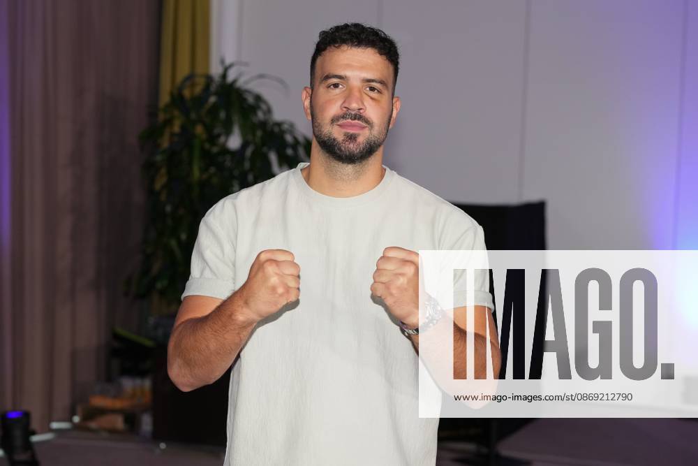 Fame Fighting 2026 Press Conference: Yasin Cilingir at the press conference for the fourth edition of Fame Fighting Celebrity Boxing on October 11, 2026, at the Atlantic Hotel in Essen, North Rhine-Westphalia