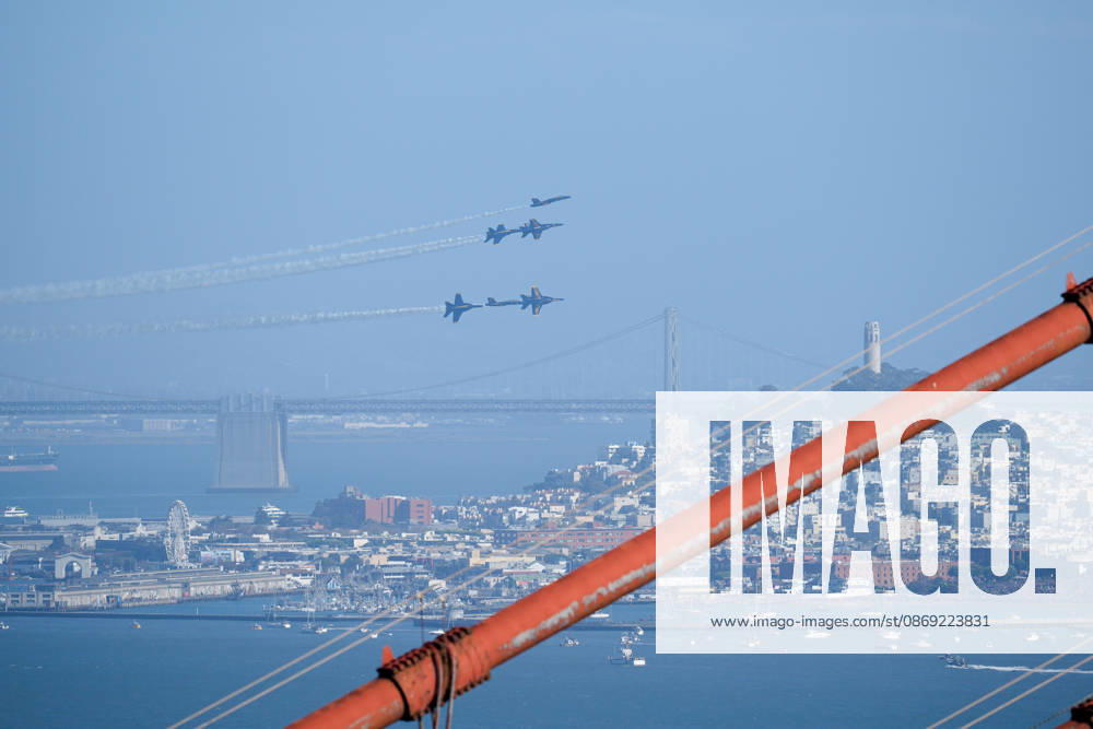Fleet Week Air Show in San Francisco SAN FRANCISCO, CALIFORNIA - OCTOBER 11: US Navy Blue Angels fly over San Francisco Bay during the Fleet Week Air Show in San Francisco, California, United States on October 11, 2026. Tayfun Coskun Anadolu California United States. Editorial use only. Please get in touch for any other usage.