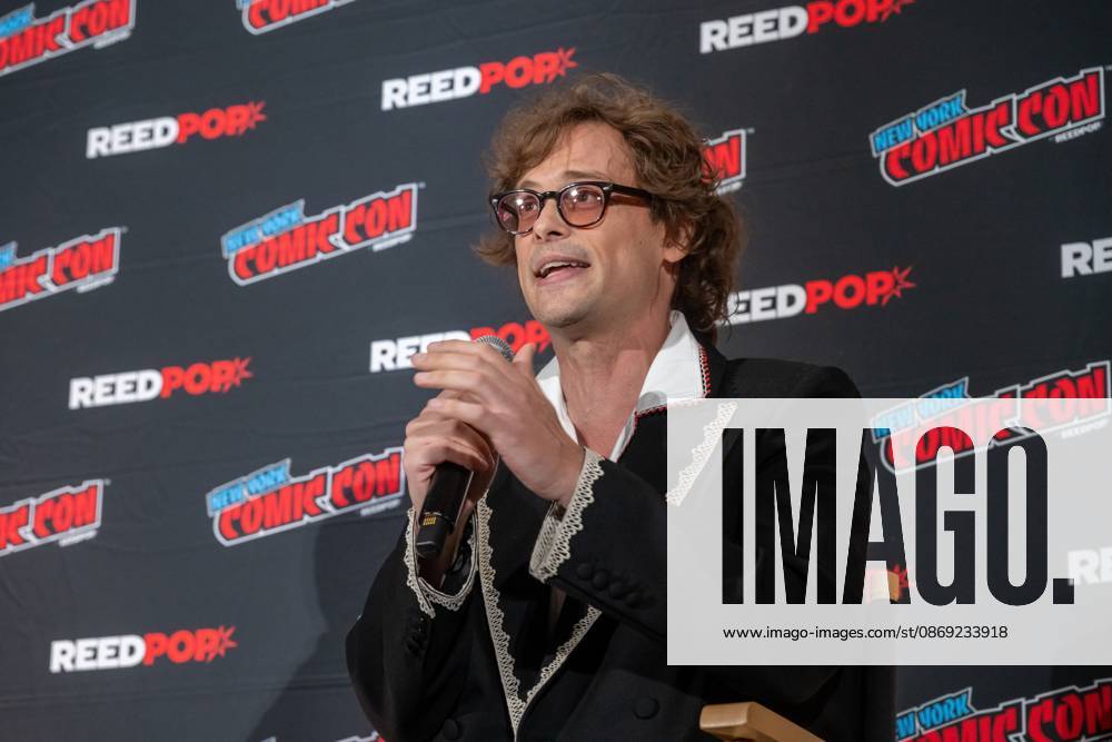 Matthew Gray Gubler speaks at a panel discussion for CBS s new crime-solving drama EINSTEIN!.during New York Comic Con 2026 at The Jacob K. Javits Convention Center on October 11, 2026 in New York City. New York United States - ZUMAs197 20261011_aaa_s197_408