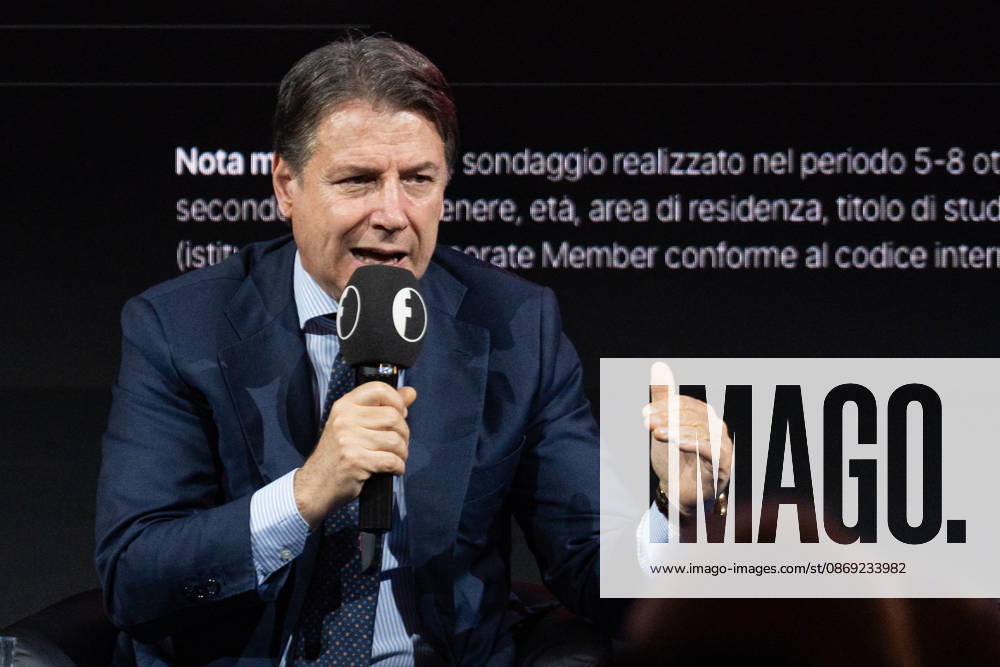 Giuseppe Conte During Rumore Festival 2026 - Rome Giuseppe Conte, leader of the Five Star Movement, participates in the Face-to-Face with Politicians panel at Fanpage.it’s Rumore Festival 2026 in Rome, Italy on October 11, 2026. Photo by Andrea Bracaglia ABACAPRESS.COM Rome Italy Italy