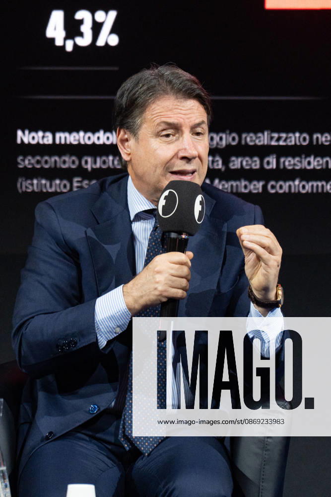 Giuseppe Conte During Rumore Festival 2026 - Rome Giuseppe Conte, leader of the Five Star Movement, participates in the Face-to-Face with Politicians panel at Fanpage.it’s Rumore Festival 2026 in Rome, Italy on October 11, 2026. Photo by Andrea Bracaglia ABACAPRESS.COM Rome Italy Italy