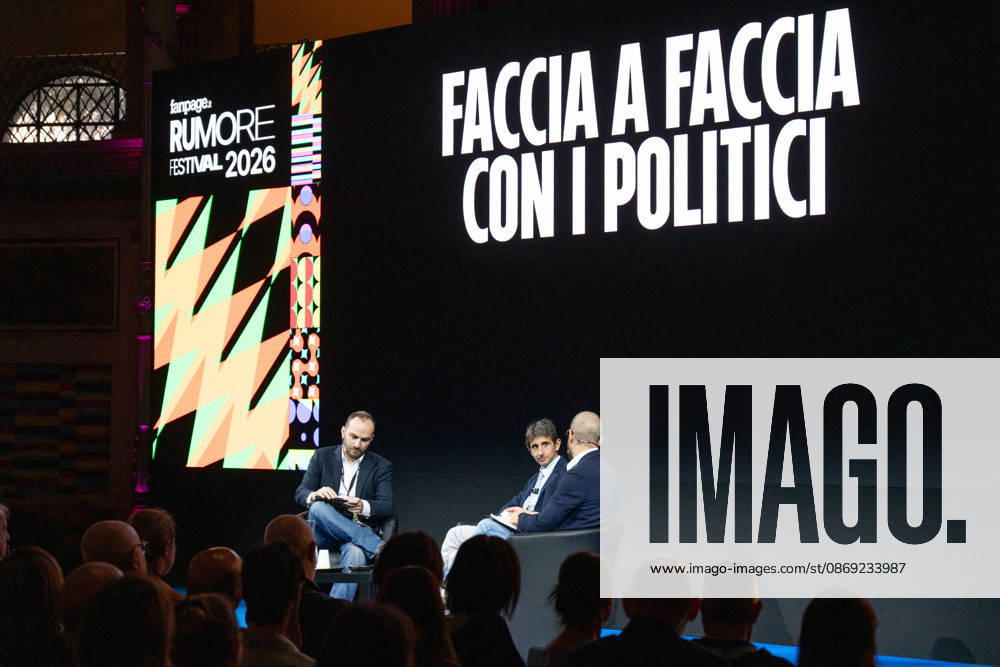 Giovanni Donzelli During Rumore Festival 2026 - Rome Giovanni Donzelli participates in the Face-to-Face with Politicians panel at Fanpage.it’s Rumore Festival 2026 in Rome, Italy on October 11, 2026. Photo by Andrea Bracaglia ABACAPRESS.COM Rome Italy Italy