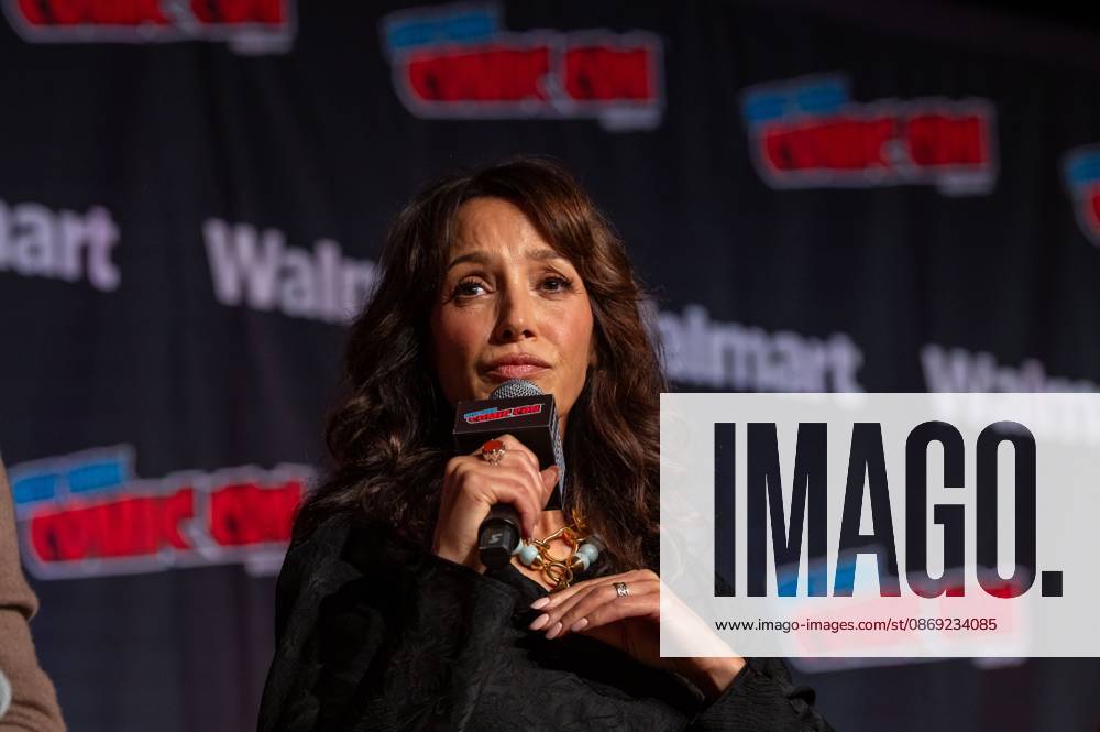 Jennifer Beals speaks at a panel discussion for CBS new series NCIS: NEW YORK.during New York Comic Con 2026 at The Jacob K. Javits Convention Center on October 11, 2026 in New York City. New York United States - ZUMAs197 20261011_aaa_s197_439