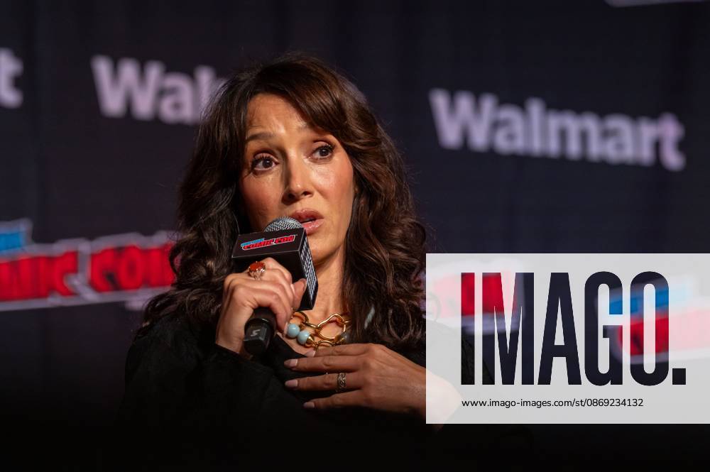 Jennifer Beals speaks at a panel discussion for CBS new series NCIS: NEW YORK.during New York Comic Con 2026 at The Jacob K. Javits Convention Center on October 11, 2026 in New York City. New York United States - ZUMAs197 20261011_aaa_s197_453