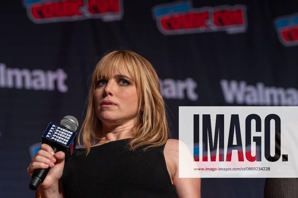 Jacqueline Byers speaks at a panel discussion for CBS new series NCIS: NEW YORK.during New York Comic Con 2026 at The Jacob K. Javits Convention Center on October 11, 2026 in New York City. New York United States - ZUMAs197 20261011_aaa_s197_482