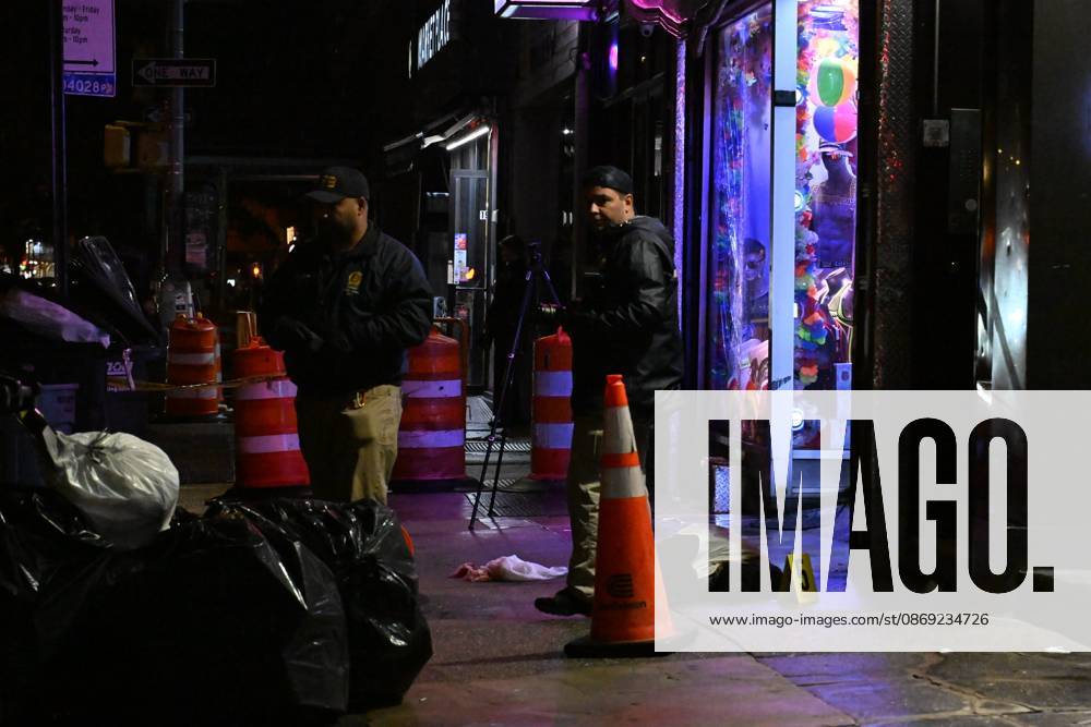 Man Killed After Assault Near Rainbow Station Sex Shop In Manhattan New York - 11 October 2026 NYPD officers work the scene outside Rainbow Station sex shop on 8th Avenue where a man died after reportedly being assaulted within the confines of the 10th precinct in Manhattan, New York, United States on Sunday, October 11, 2026. Sunday evening at approximately 9:10 pm the incident took place. Clothing, shoes and blood were discovered at the scene. The victim was taken to Bellevue Hospital where he was pronounced dead. There are no arrests and the investigation is ongoing by the NYPD. Manhattan United States