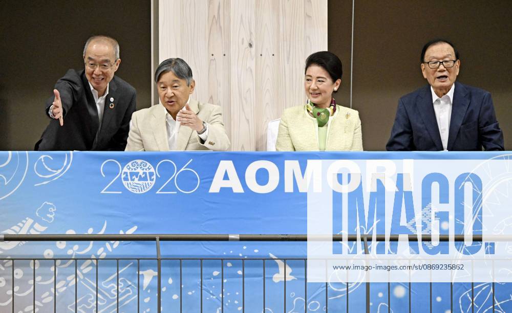 #2 Japan emperor at sports festival in Aomori Japan s Emperor Naruhito (2nd from L) and Empress Masako watch a table tennis match during the 80th National Sports Festival in Aomori, northeastern Japan, on Oct. 11, 2026. A14AA0005630645P
