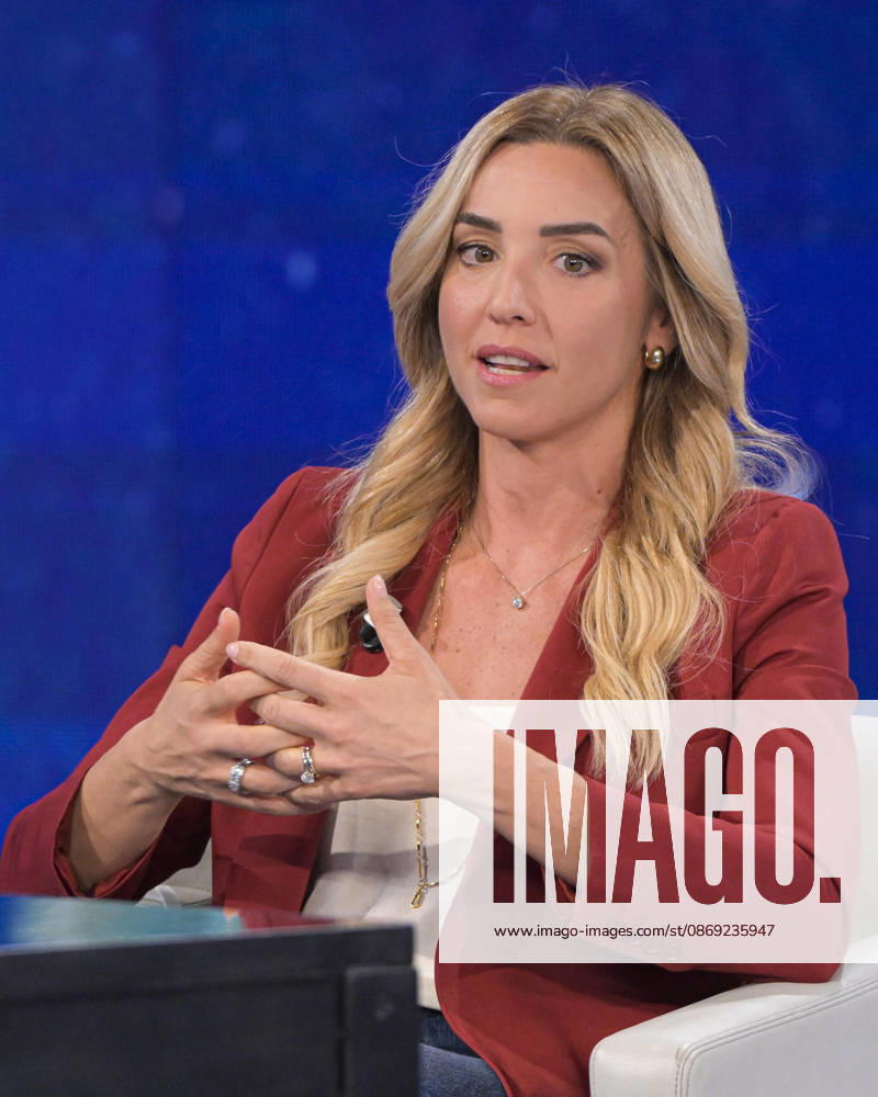 Photo by Mario Romano, IPP Milan, October 11, 2026. From the television show *Che Tempo Che Fa*: pictured is Silvia Salis, mayor of Genoa and a member of the Democratic Party (PD). Italy Photo Press World. Copyright *Che Tempo Che Fa*