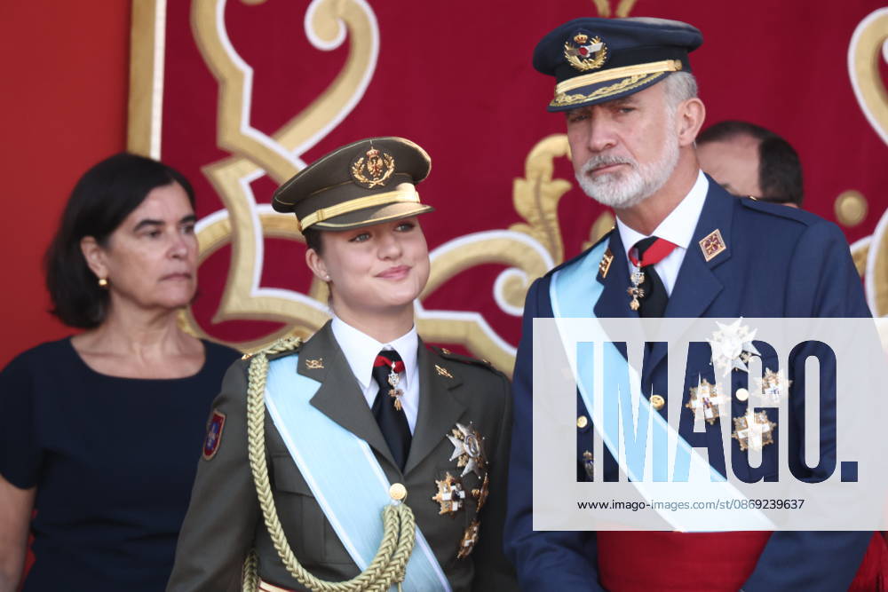 October 12 Parade for Hispanic Heritage Day King Felipe VI and Princess Leonor during the solemn ceremony honoring the national flag and the military parade on October 12, Hispanic Heritage Day, in the Plaza de Cánovas del Castillo, on October 12, 2026, in Madrid, Spain. The events begin with the raising of the flag and are followed by a tribute to those who gave their lives for the country. Subsequently, the military air and ground parades begin. Approximately 4,400 members of the Armed Forces, the security forces, and various civilian public institutions are participating this year in the parade presided over by the King and Queen. The aerial parade featured 50 fighter, training, and transport aircraft, as well as around 30 helicopters.