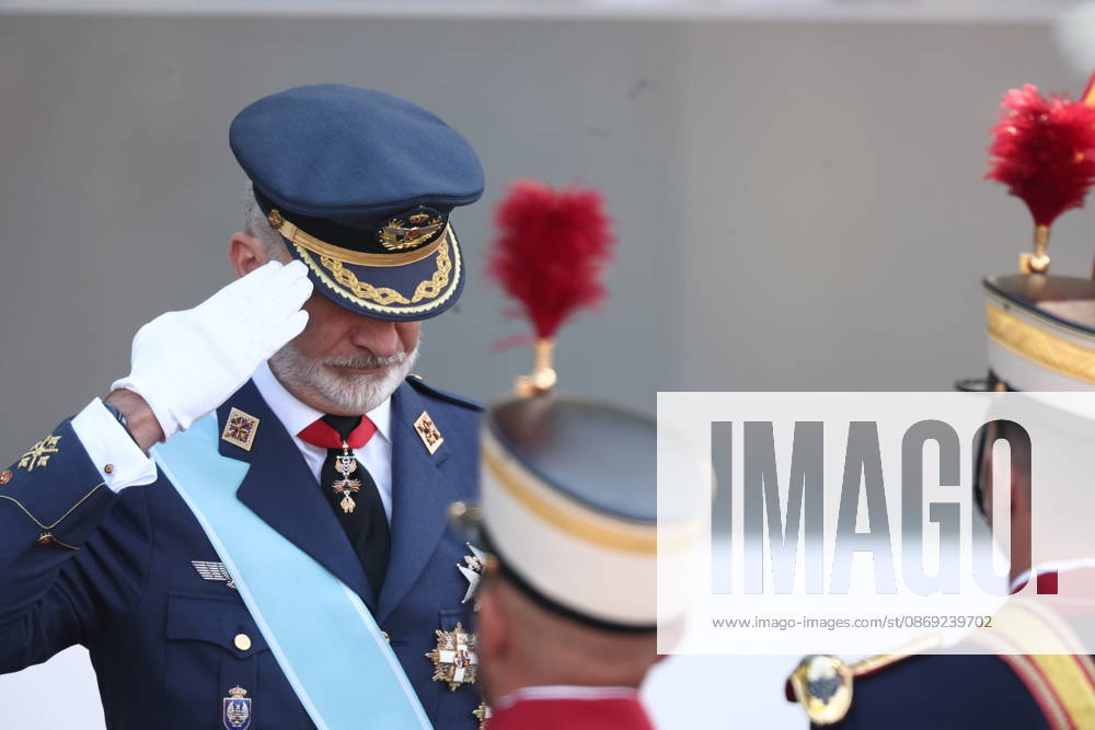October 12 Parade for Hispanic Heritage Day King Felipe VI during the solemn ceremony honoring the national flag and the military parade for October 12, Hispanic Heritage Day, in the Plaza de Cánovas del Castillo, on October 12, 2026, in Madrid, Spain. The events begin with the raising of the flag and are followed by a tribute to those who gave their lives for the country. Subsequently, the military air and ground parades begin. Approximately 4,400 members of the Armed Forces, the security forces, and various civilian public institutions are participating this year in the parade presided over by the King and Queen. The aerial parade featured 50 fighter, training, and transport aircraft, as well as around 30 helicopters. On the ground, appr