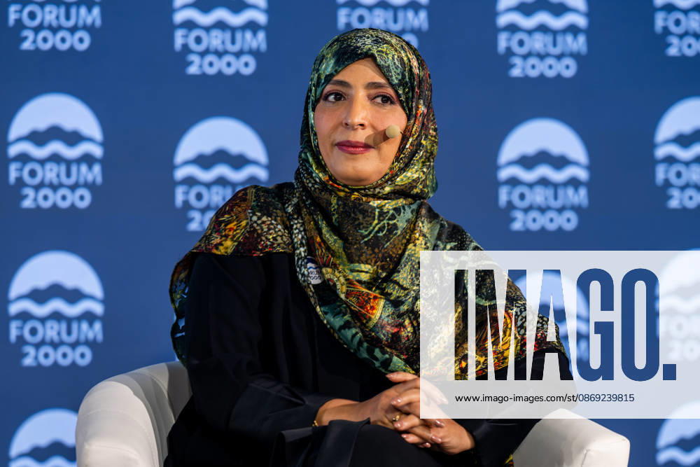 Yemeni journalist, politician, and human rights activist Tawakkol Karman attends the 30th annual Forum 2000 conference in Prague, on October 12, 2026. (CTKxPhoto OndrejxDeml) CTKPhotoP2026101202611 CTKPhotoP2026101202611