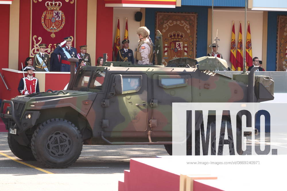 October 12 Parade for Hispanic Heritage Day King Felipe VI during the solemn ceremony honoring the national flag and the military parade for October 12, Hispanic Heritage Day, in the Plaza de Cánovas del Castillo, on October 12, 2026, in Madrid, Spain. The events begin with the raising of the flag and are followed by a tribute to those who gave their lives for the country. Subsequently, the military air and ground parades begin. Approximately 4,400 members of the Armed Forces, the security forces, and various civilian public institutions are participating this year in the parade presided over by the King and Queen. The aerial parade featured 50 fighter, training, and transport aircraft, as well as around 30 helicopters. On the ground, appr