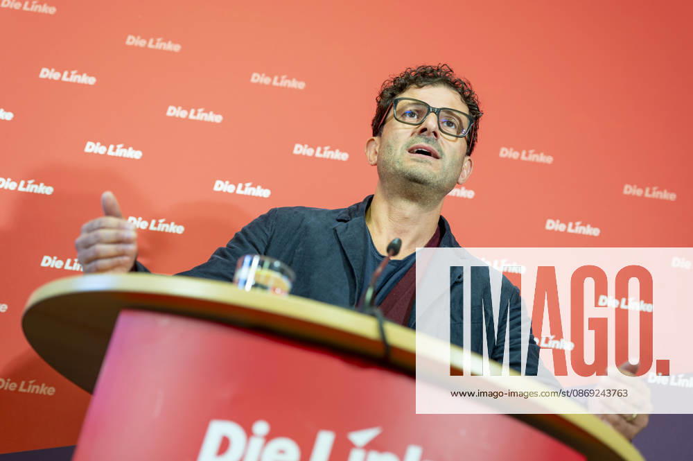 Luigi Pantisano EUR, Germany, Berlin, October 12, 2026 Press conference by Luigi Pantisano, chairman of the Die Linke party, at the Karl Liebknecht House on current issues