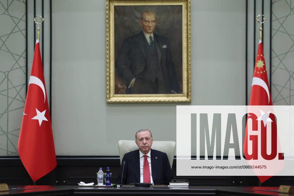 Turkish President Erdogan chairs the cabinet meeting in Ankara ANKARA, TURKIYE - OCTOBER 12: (---- - MANDATORY CREDIT - TURKISH PRESIDENCY MURAT CETINMUHURDAR HANDOUT - NO MARKETING NO ADVERTISING CAMPAIGNS - DISTRIBUTED AS A SERVICE TO CLIENTS----) Turkish President Recep Tayyip Erdogan chairs the cabinet meeting at the Presidential Complex in Ankara, Turkiye on October 12, 2026. Turkish Presidency Mustafa Kamaci Anadolu Ankara Turkey. Editorial use only. Please get in touch for any other usage.