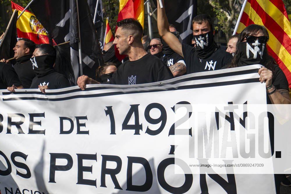 Demonstration in Barcelona under the slogan Catalonia with Ceuta: One Spain —Several people during a demonstration under the slogan Catalonia with Ceuta: One Spain, on October 12, 2026, in Barcelona, Catalonia, Spain. The rally marking October 12, organized by Unidos por Ceuta, Espanya i Catalans, Catalunya Suma, S’ha Acabat, and Impulso Ciudadano, aims to celebrate the National Day and reaffirm the unity of Spain and the ties between Catalonia and Ceuta. OCTOBER 12, 2026 Lorena Sopê Barcelona, Catalonia Barcelona, Catalonia, Spain